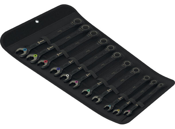 SKRALLENØKKELSETT JOKER BLACK EDITION 8-19mm, 11 deler i nylonveske 