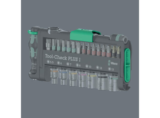 PIPESETT 1/4" TOOL-CHECK PLUS 1 39 deler - Wera 