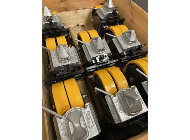 HJUL FOR CONTAINER 300X70+70MM 4 tonn poliuretan sort, Fosen Tools 