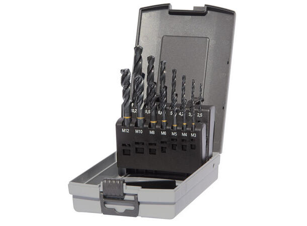 MASKINGJENGETAPP SETT M3-M12 HSS-E MACH Tapper, Gjengebor, DIN 371/376 - Gühring 