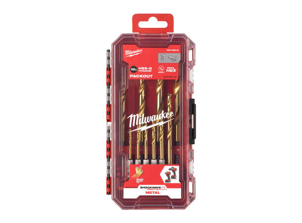 METALLBORSETT HSSG-TIN POF 10 DELER Milwaukee 