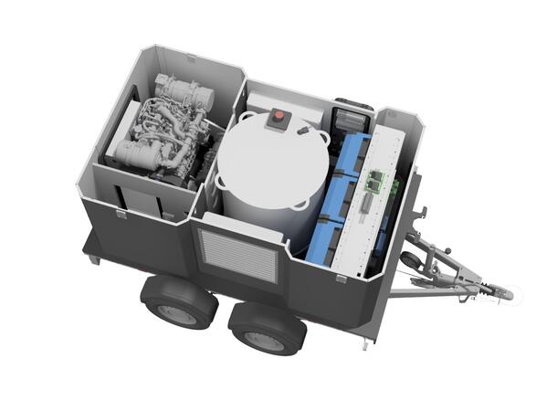 MOBILE POWER UNIT 2000 TRAILER Hybrid Generator, UPS, Green Energy 