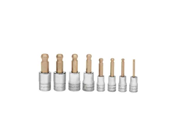 PIPESETT INNV 6KANT KULE 1/4, 3/8" DR MM 208EFTABMY - 8 Deler - Snapon 