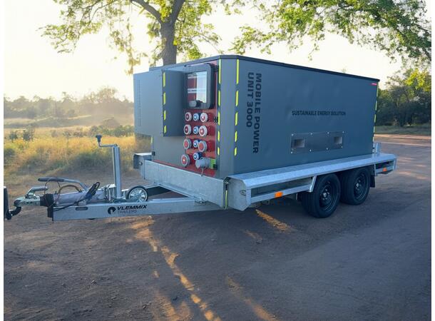 MOBILE POWER UNIT 3000 TRAILER Hybrid Generator, UPS, Green Energy 