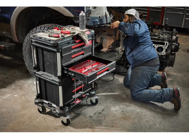 TRANSPORTSETT PACKOUT™ 4 DELER Arb.plate, skuffer og hjul - Milwaukee 