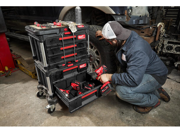 TRANSPORTSETT PACKOUT™ 4 DELER Arb.plate, skuffer og hjul - Milwaukee 