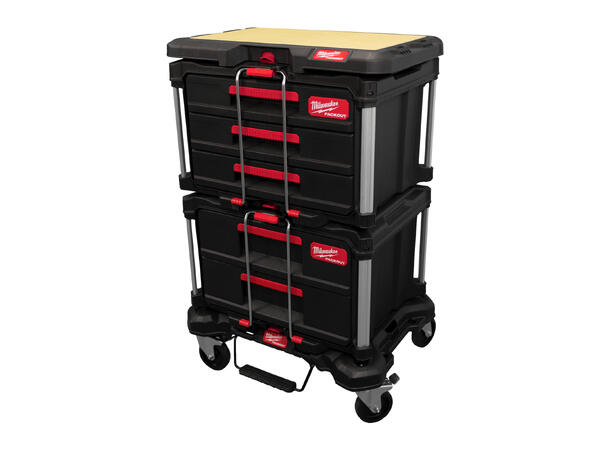 TRANSPORTSETT PACKOUT™ 4 DELER Arb.plate, skuffer og hjul - Milwaukee 