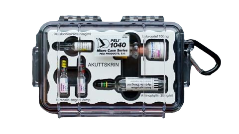 Akuttskrin i Peli Micro Case med gravert HDFI-innlegg