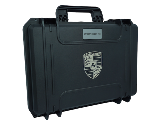 Lasergravert koffert med logo