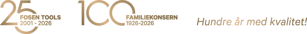 25 år som Fosen Tools · 100 år i familiekonsernet